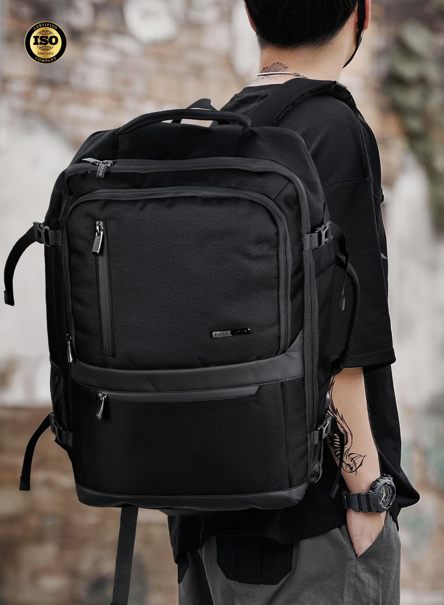 Para John TravelPro 18.5 Inch Travel Backpack for Men – Durable 420D Polyester Multi-Compartment Business & Travel Backpack with Heavy-Duty Zippers PARAJOHN UAE