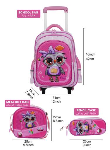 KiddyGo Series Kids Roller Backpack Set of 3 16 inch