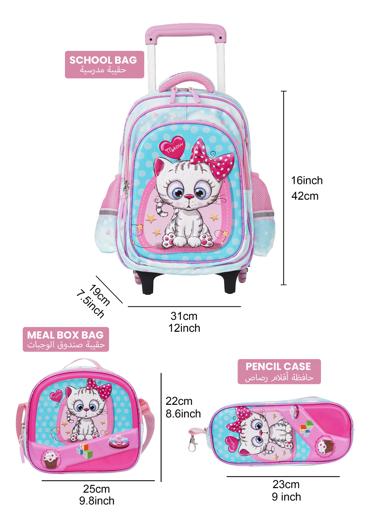 KiddyGo Series Kids Roller Backpack Set of 3 16 inch