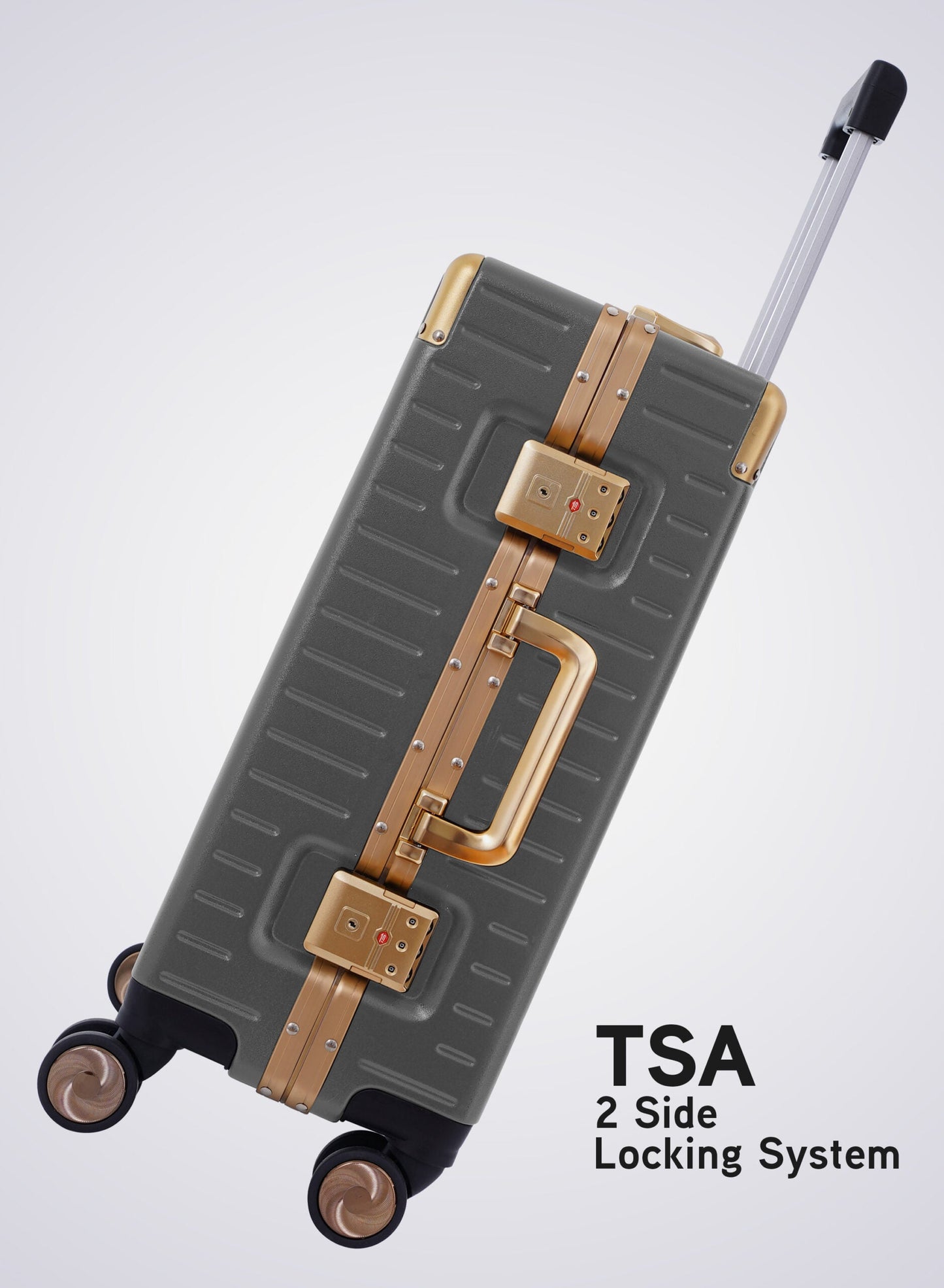 Cabin Luggage with Self Rebound Handle and Spinner Wheels 20"