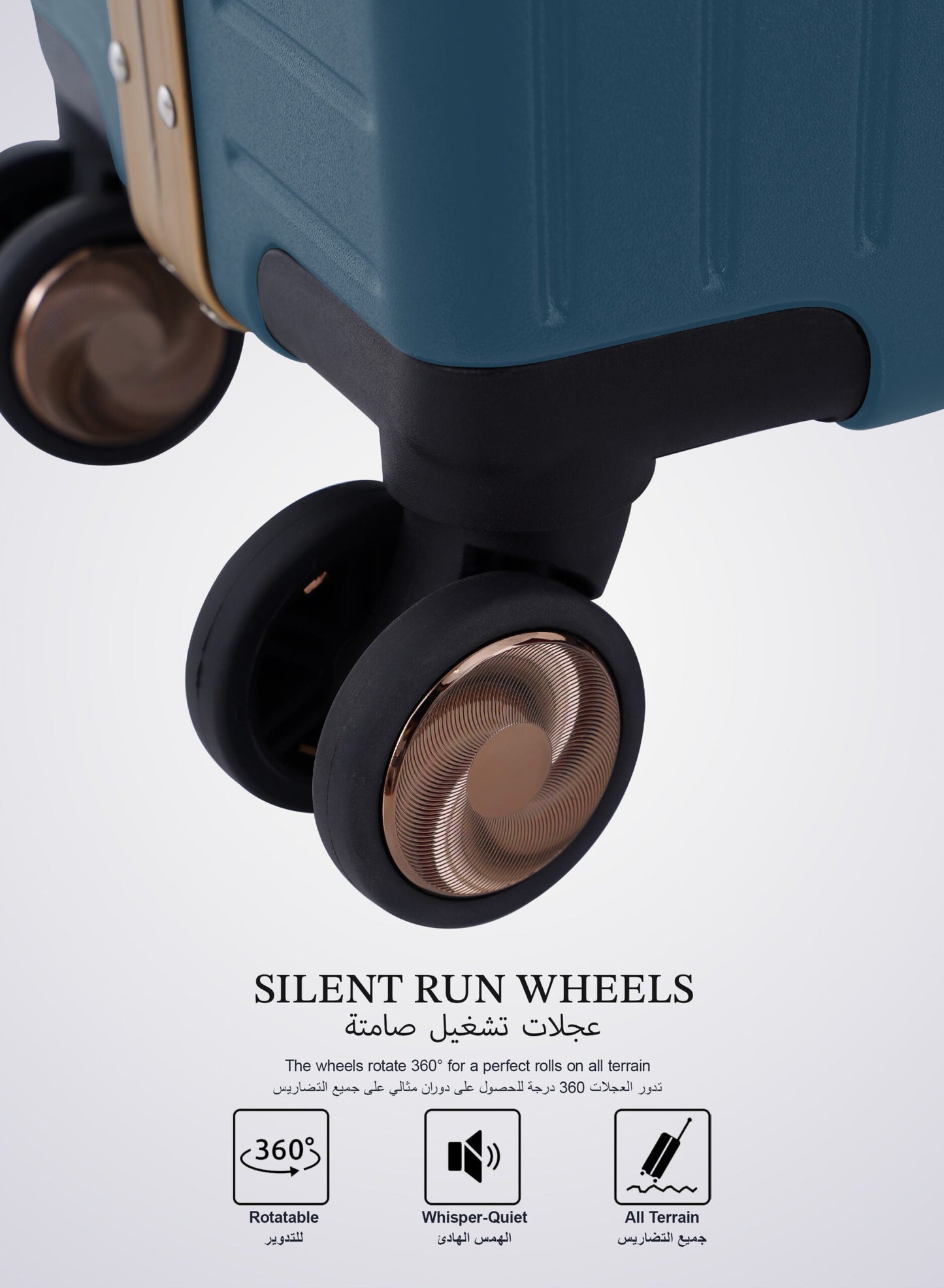 Cabin Luggage with Self Rebound Handle and Spinner Wheels 20"