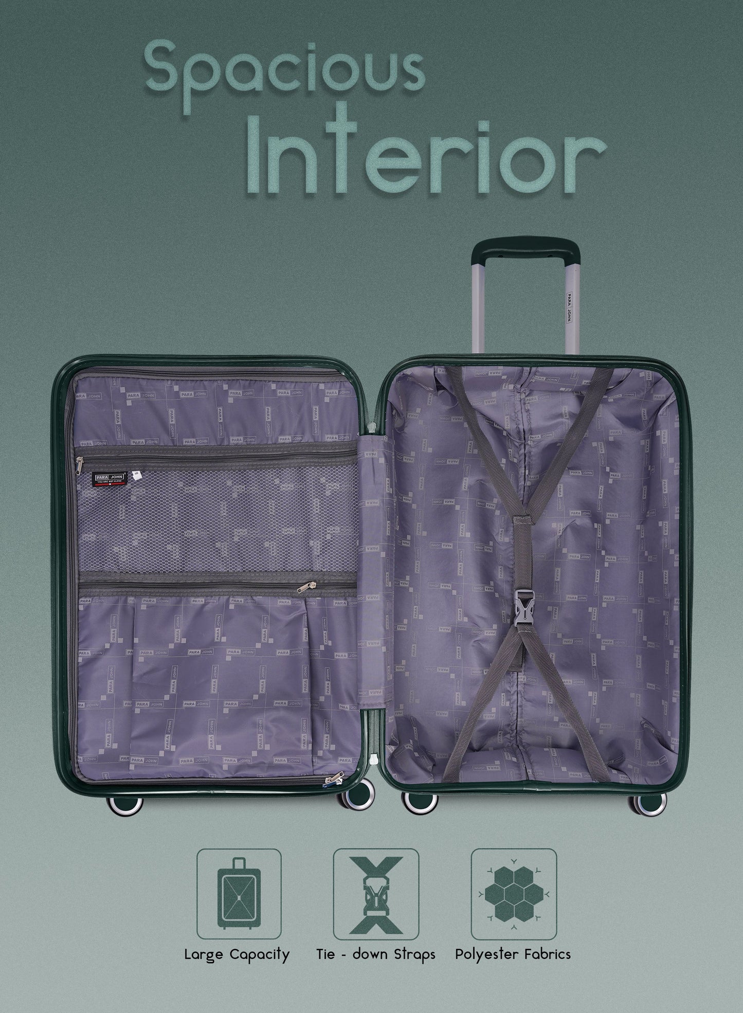 Electra 3-Piece PP Hardside Spinner Luggage Trolley Set