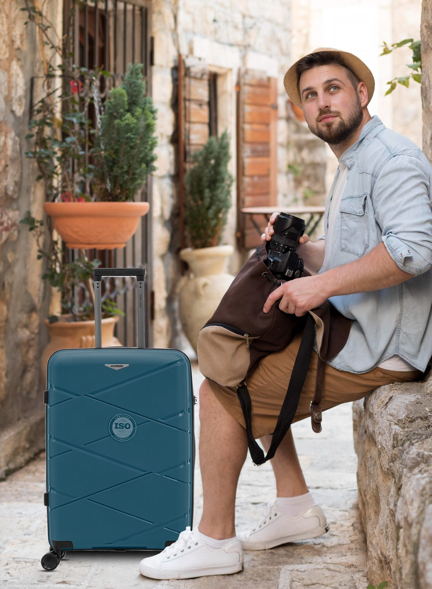 Rover 3-Piece PP Hardside Spinner Luggage Trolley Set