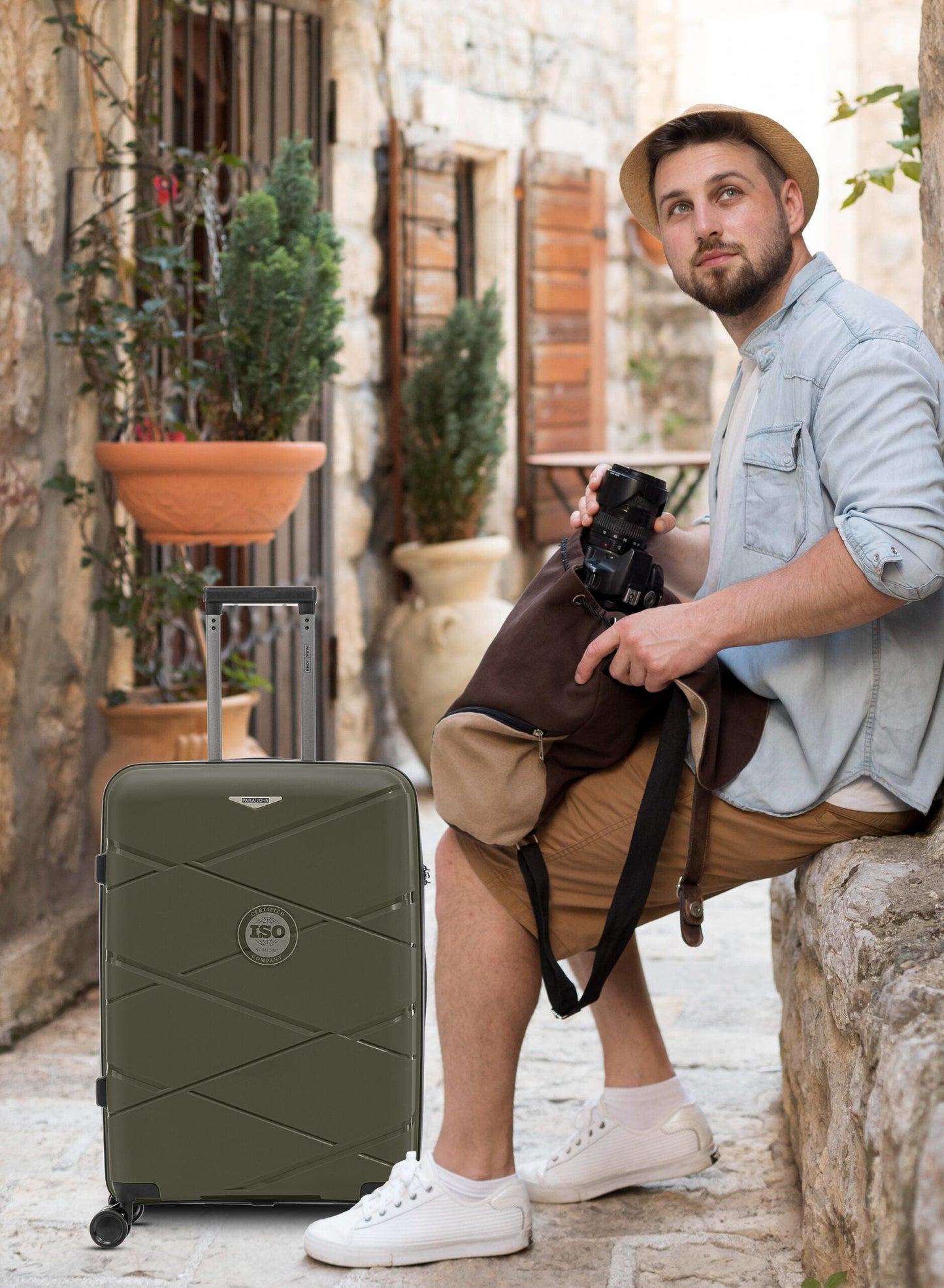 Rover 3-Piece PP Hardside Spinner Luggage Trolley Set