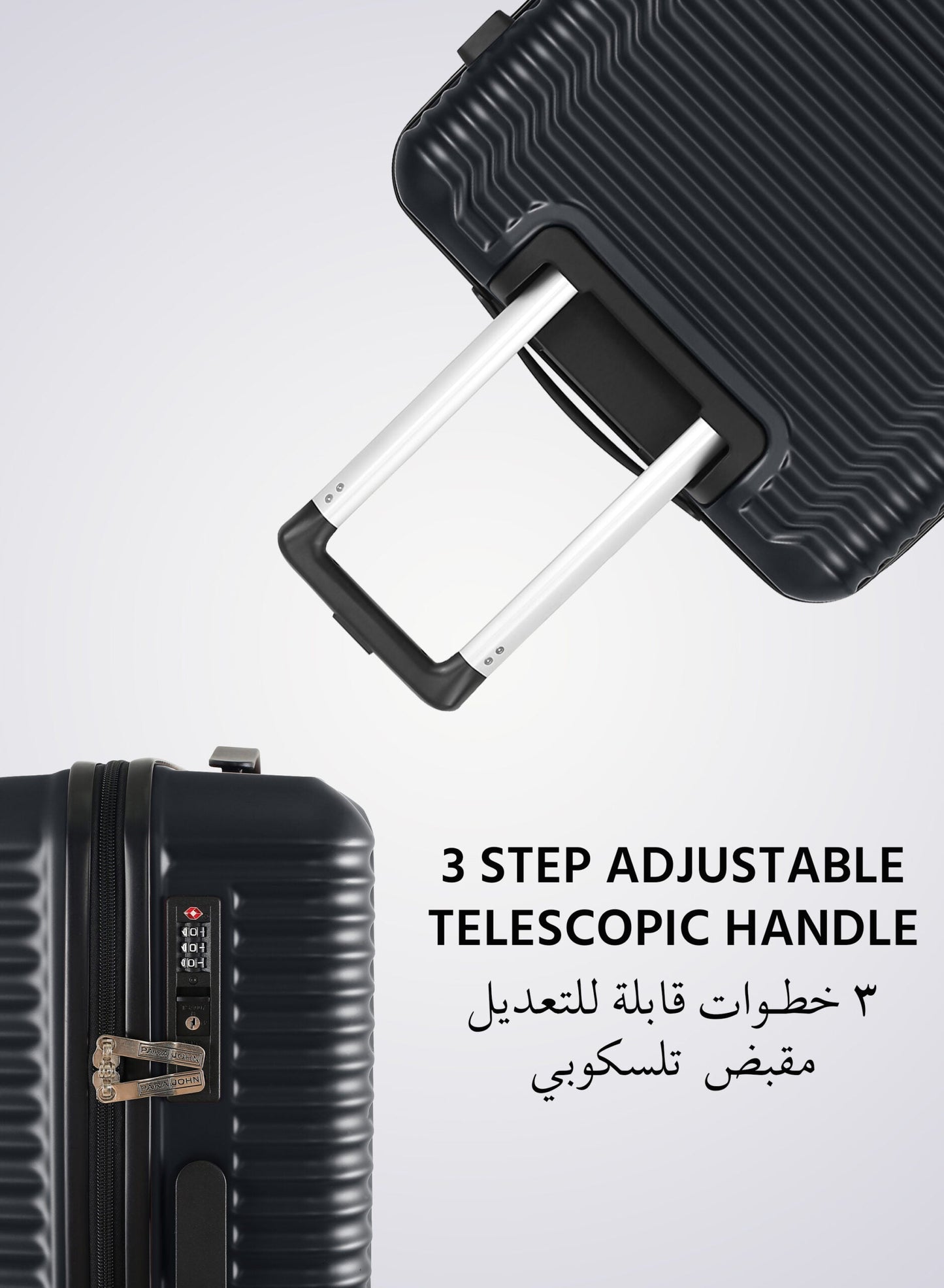 Optimus 3-Piece ABS+ PC Hardside Spinner Luggage Trolley Set