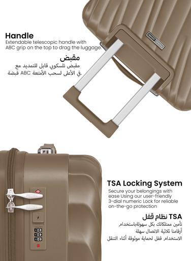 Swirl Series 3 Pcs ABS Luggage Trolley Set