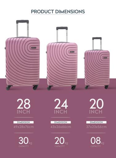 Circles Single Hard side ABS Luggage Trolley