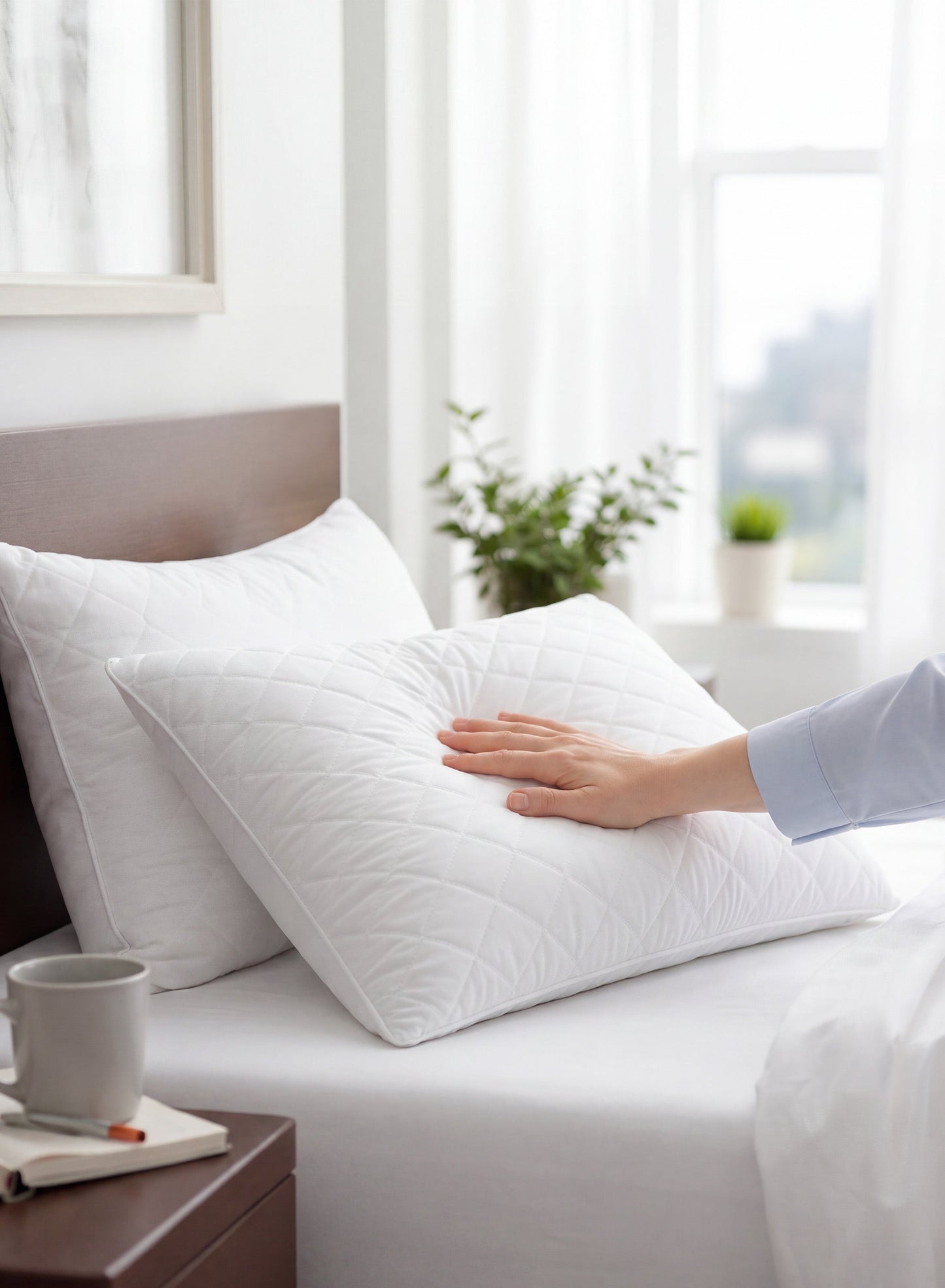 EXIMO ComfortQuilt Pillow — Soft Support & Breathable Comfort | 45x65cm Hollow Fiber  PARAJOHN UAE
