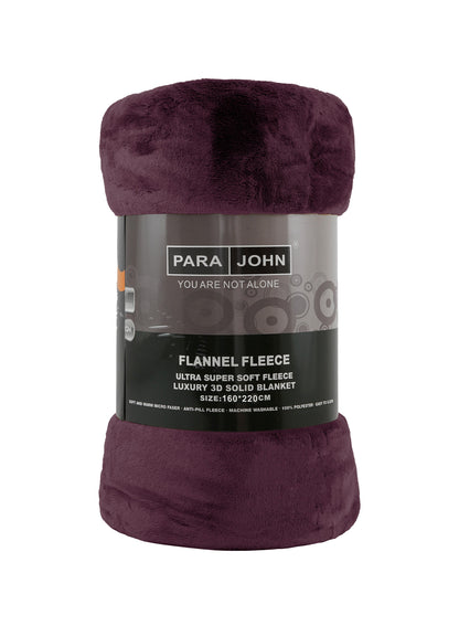 Single Flannel Fleece Blanket 160 × 220 cm – Luxury Soft Solid Single Ply Blanket, Premium Anti-Pill Polyester, Lightweight & Cozy by Parajohn  PARAJOHN UAE