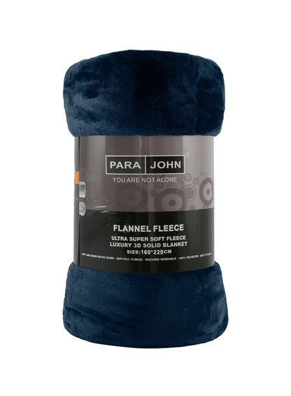 Single Flannel Fleece Blanket 160 × 220 cm – Luxury Soft Solid Single Ply Blanket, Premium Anti-Pill Polyester, Lightweight & Cozy by Parajohn  PARAJOHN UAE