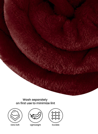 Single Flannel Fleece Blanket 160 × 220 cm – Luxury Soft Solid Single Ply Blanket, Premium Anti-Pill Polyester, Lightweight & Cozy by Parajohn  PARAJOHN UAE