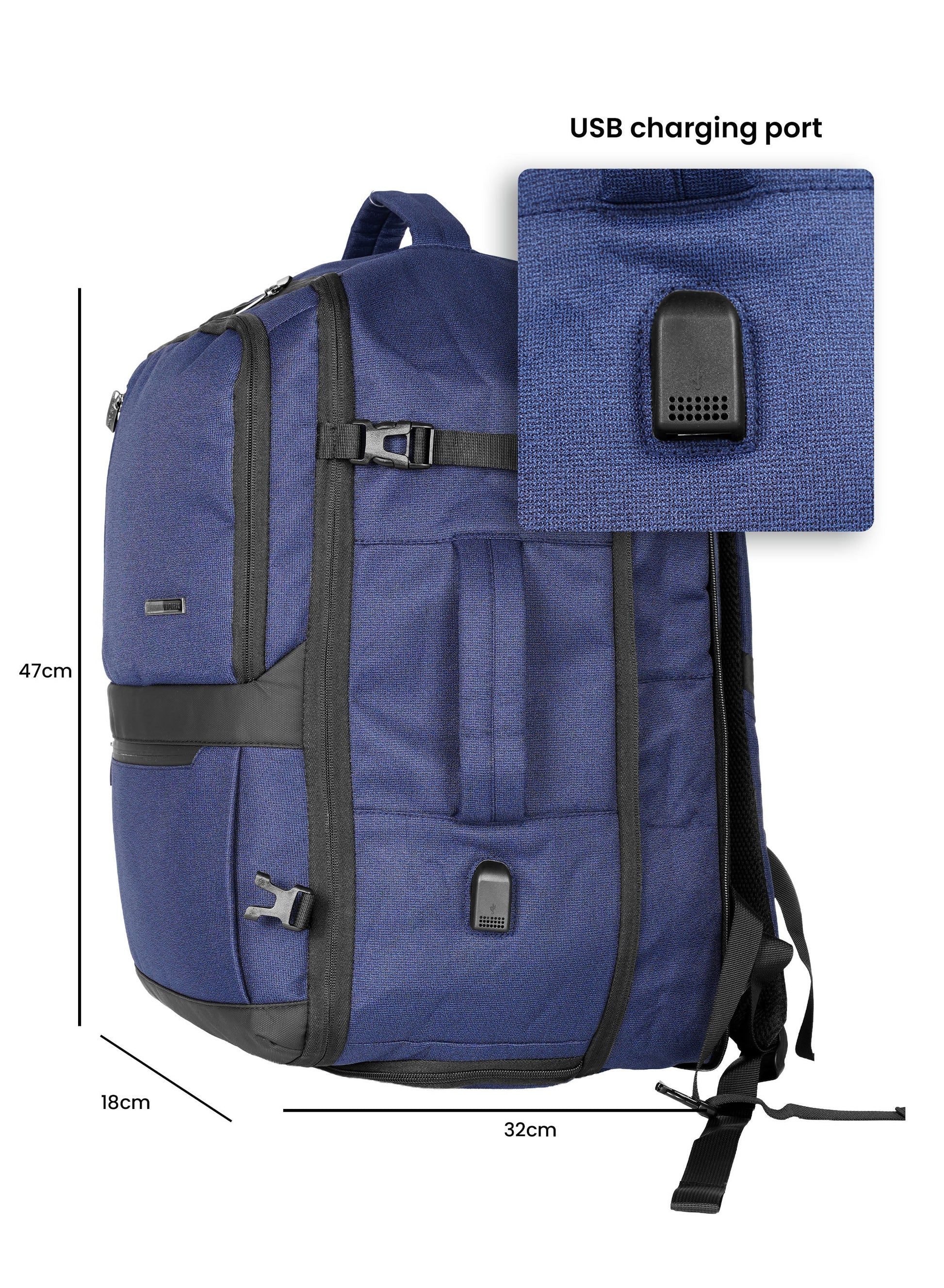 Para John TravelPro 18.5 Inch Travel Backpack for Men – Durable 420D Polyester Multi-Compartment Business & Travel Backpack with Heavy-Duty Zippers  PARAJOHN UAE