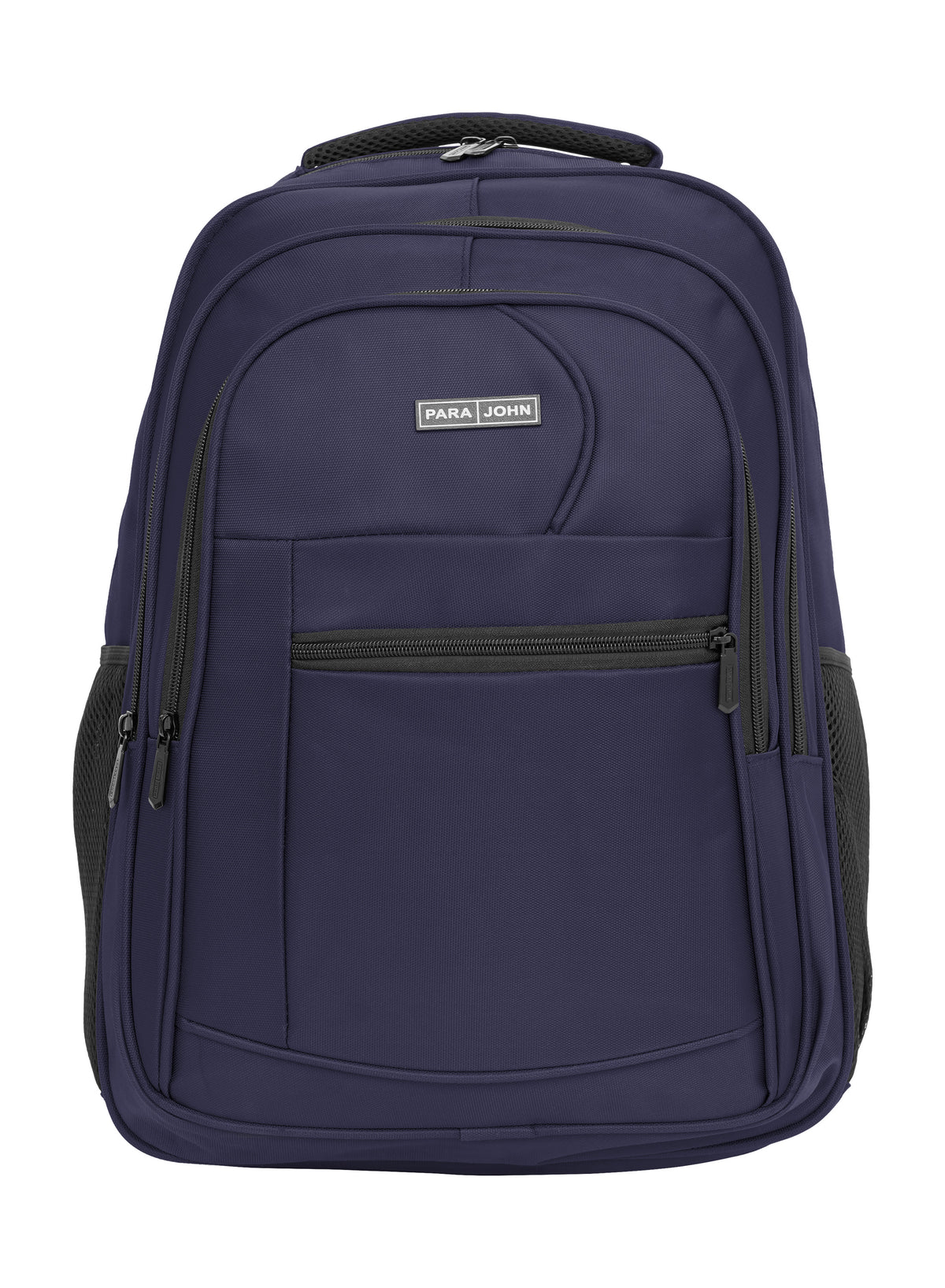Para John  16.5-Inch Polyester Backpack with Strong Handle, Durable Zippers & Side Mesh Pockets