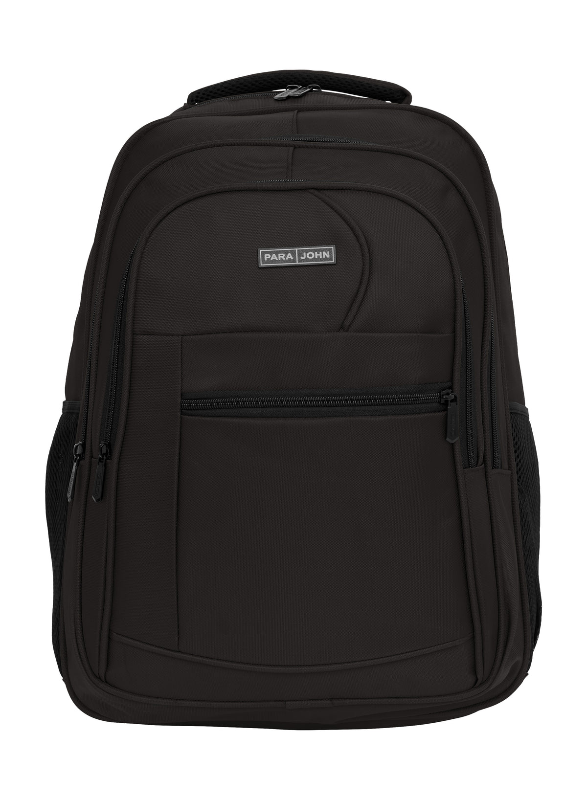 Para John  16.5-Inch Polyester Backpack with Strong Handle, Durable Zippers & Side Mesh Pockets