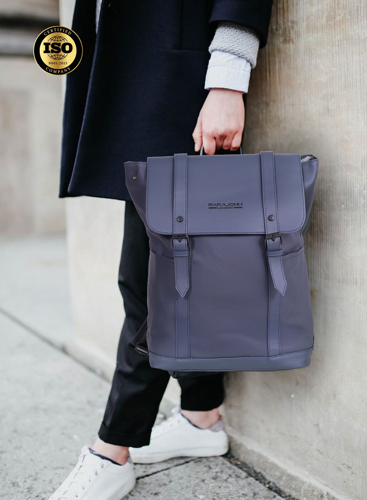 Parajohn London Wayfarer PU Leather Laptop Backpack – 16.3” Stylish Flap Design Business & Travel Backpack for Men & Women  PARAJOHN UAE