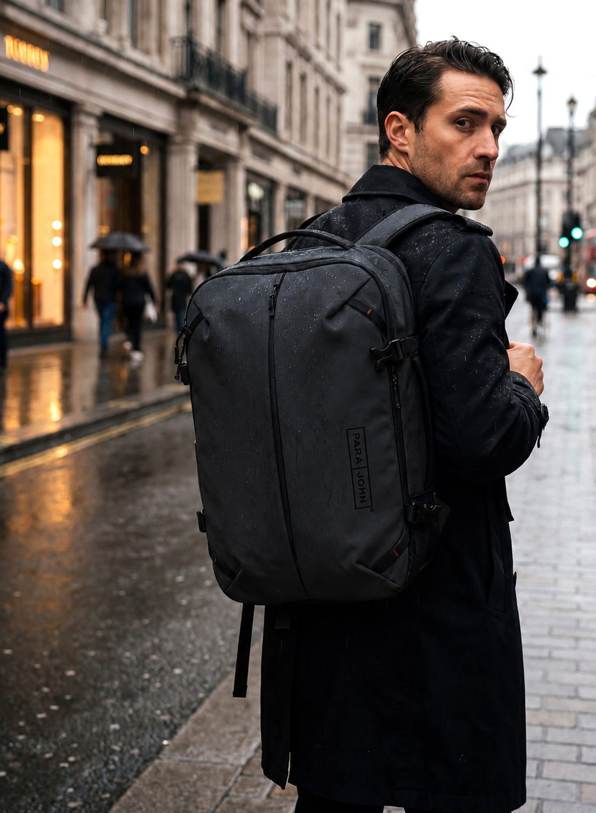 Para John  19-Inch 30L Travel Backpack with Laptop Compartment & Trolley Sleeve