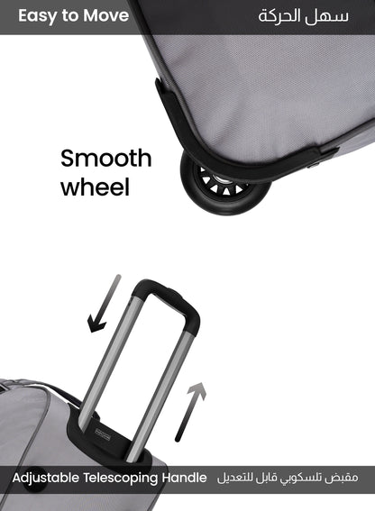 Parajohn Carry Max 3PCS Expandable 2-Wheel Duffle Bag Set – Large Capacity Rolling Travel Bag Set (20”, 24”, 28”), Durable Nylon Luggage with Trolley Handle  PARAJOHN UAE