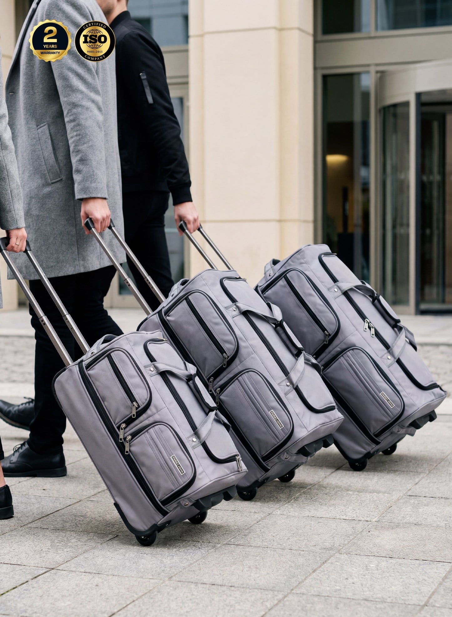 Parajohn Carry Max 3PCS Expandable 2-Wheel Duffle Bag Set – Large Capacity Rolling Travel Bag Set (20”, 24”, 28”), Durable Nylon Luggage with Trolley Handle  PARAJOHN UAE