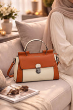 Parajohn Prime Collection Handbag — Elegant Lock Design | Premium Leather Finish  PARAJOHN UAE