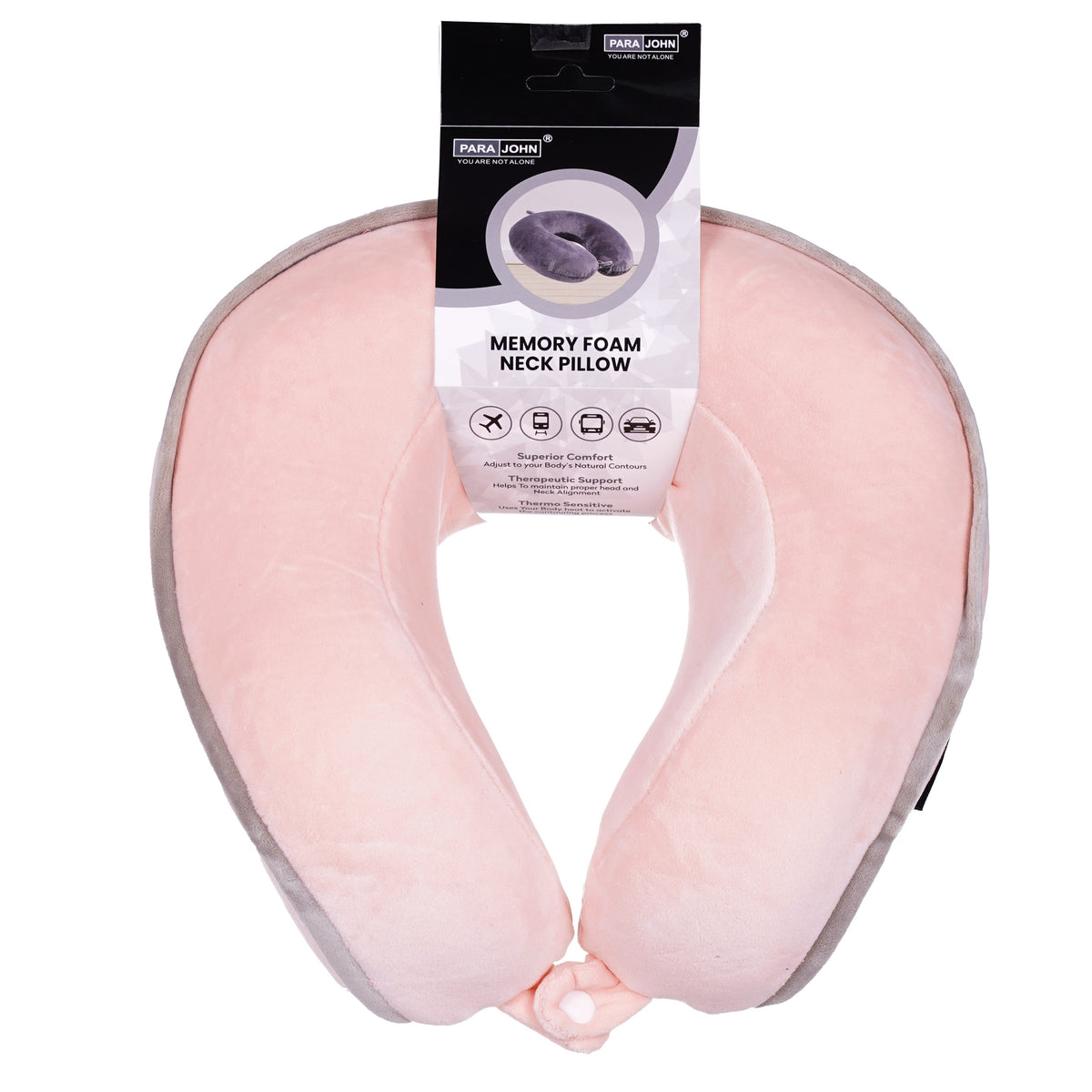 Parajohn Memory Foam Neck Pillow — Ultimate Travel Support | Soft Polyester Comfort  PARAJOHN UAE