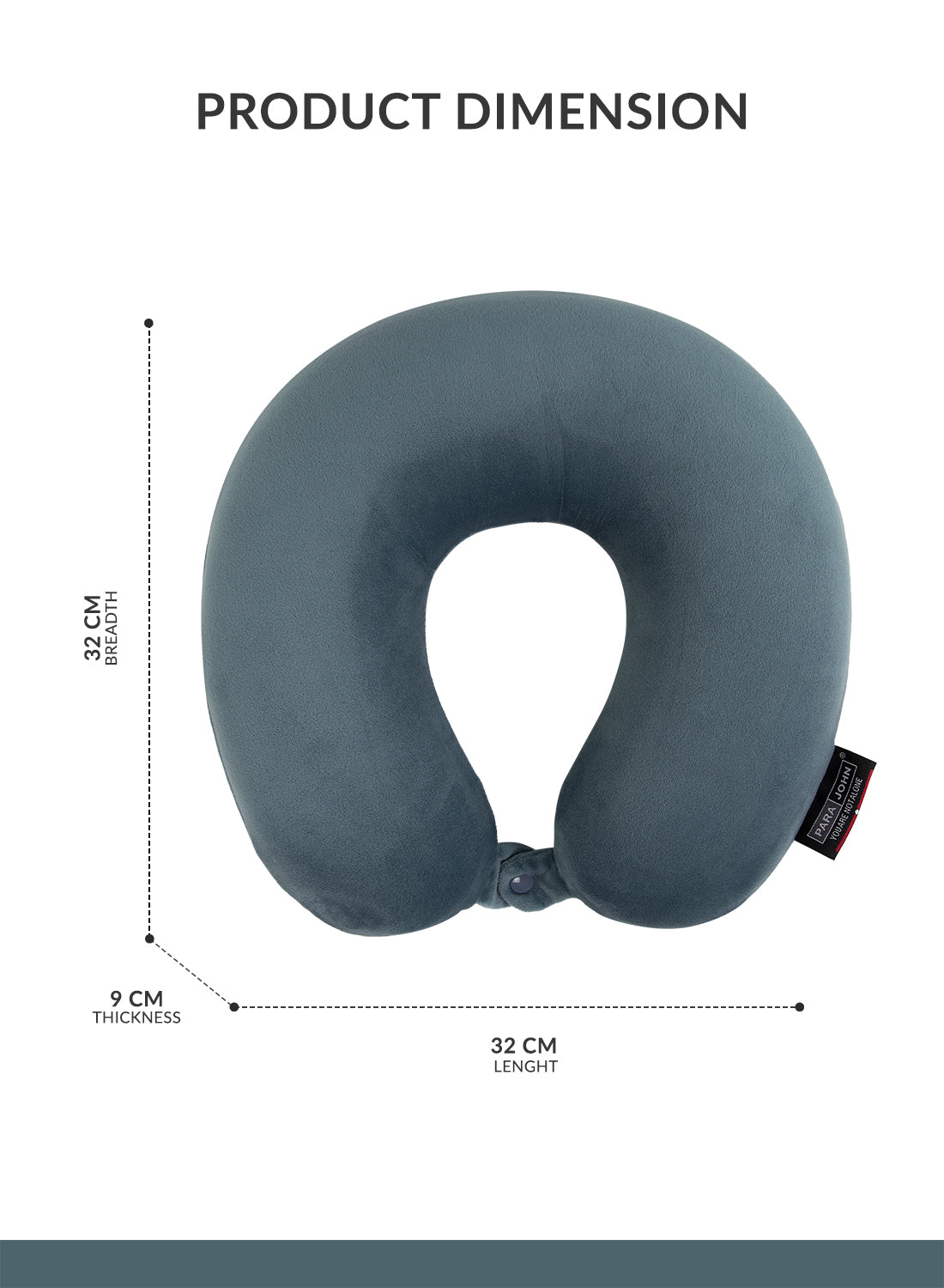 Parajohn Memory Foam Neck Pillow — Ultimate Travel Support | Soft Polyester Comfort  PARAJOHN UAE