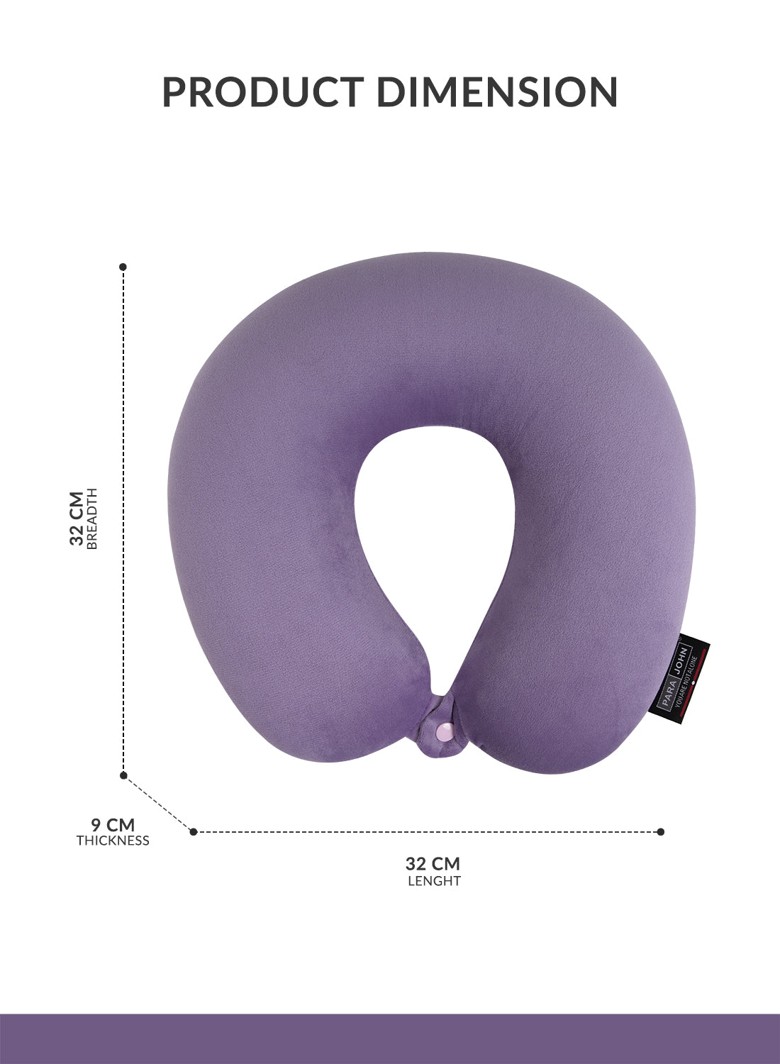 Parajohn Memory Foam Neck Pillow — Ultimate Travel Support | Soft Polyester Comfort  PARAJOHN UAE