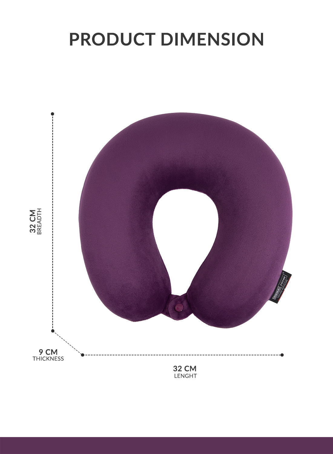 Parajohn Memory Foam Neck Pillow — Ultimate Travel Support | Soft Polyester Comfort  PARAJOHN UAE