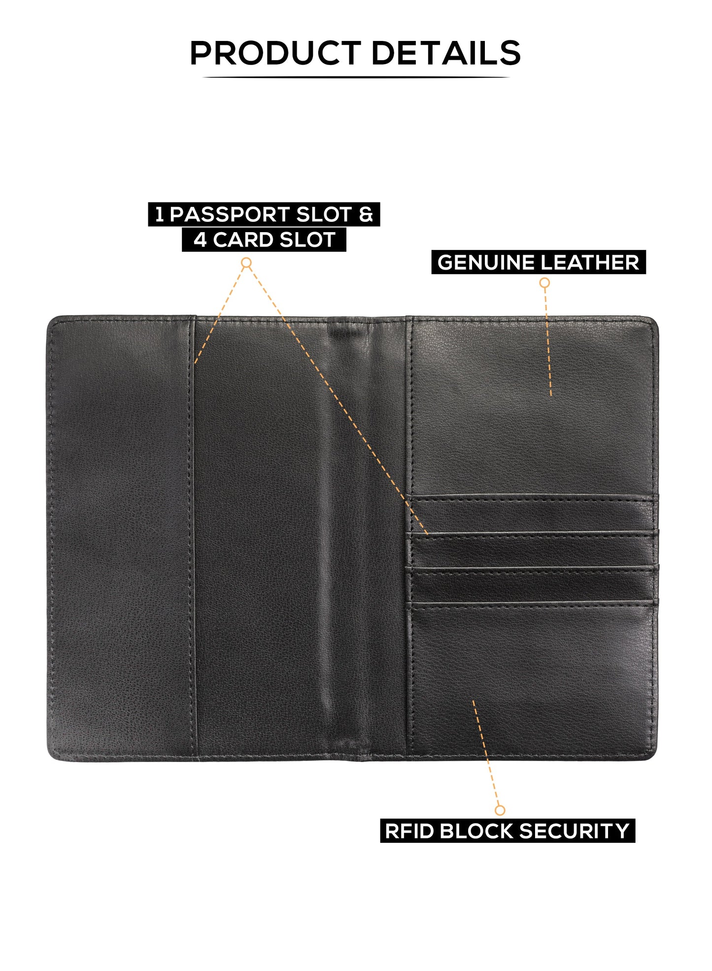 Bold Classic RFID Proof Business Passport Holder