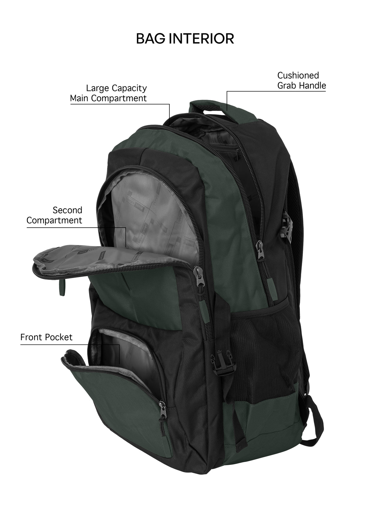 Para John PJSB6016 School Backpack – Durable Multi-Compartment Bag