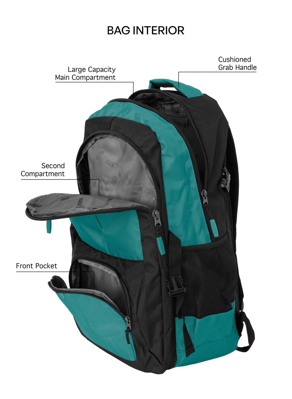 Para John PJSB6016 School Backpack – Durable Multi-Compartment Bag