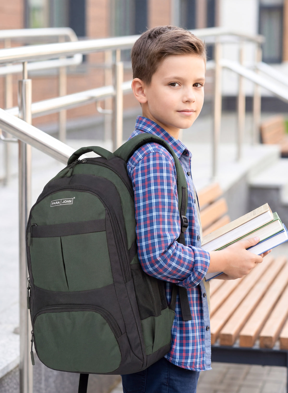 Para John PJSB6016 School Backpack – Durable Multi-Compartment Bag