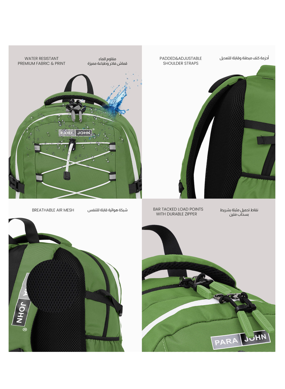 Para John PJSB6018 19-Inch School Backpack – 30L Multi-Compartment Bag