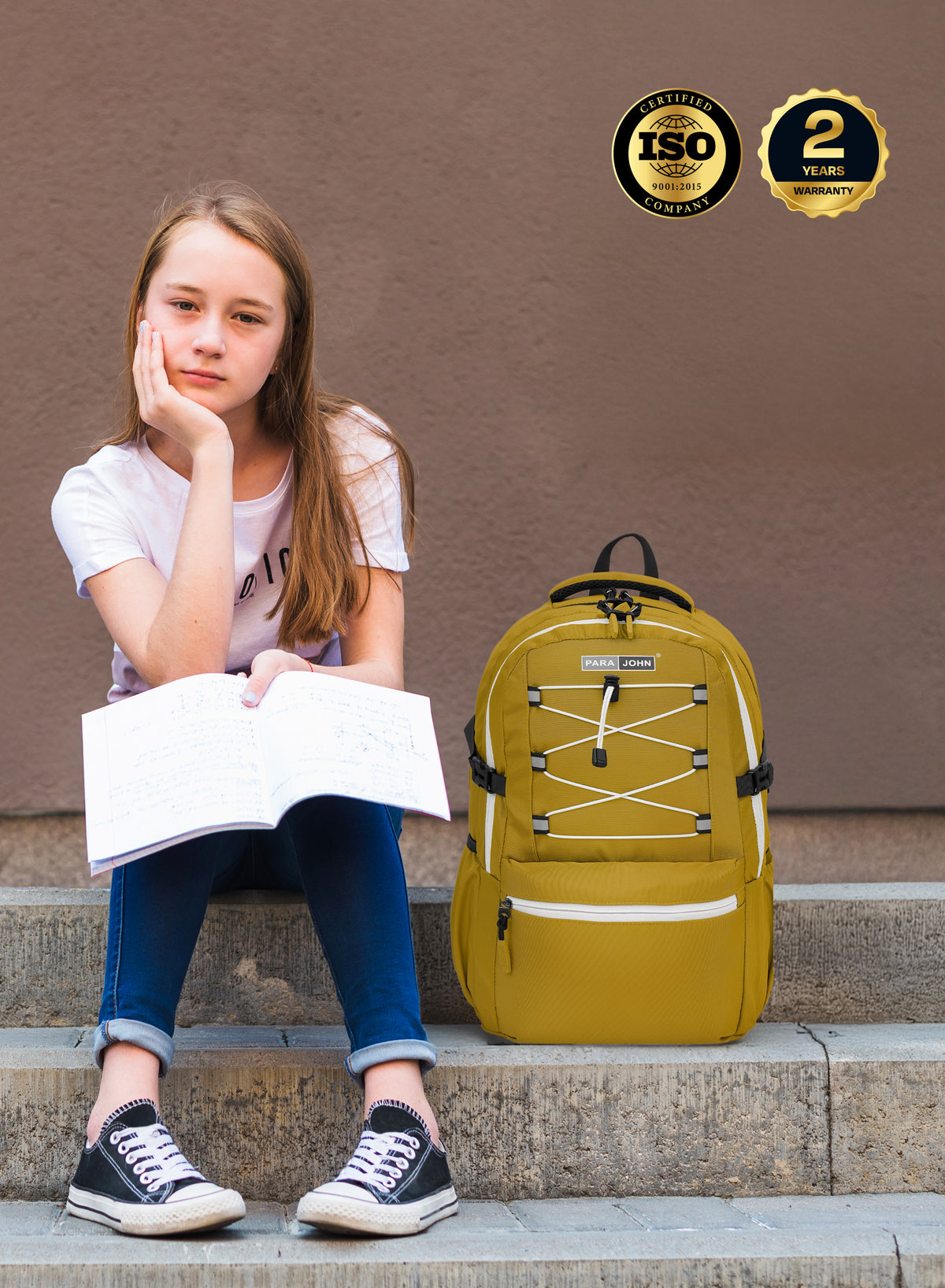 Para John PJSB6018 19-Inch School Backpack – 30L Multi-Compartment Bag