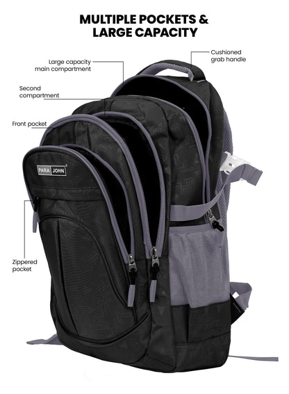 Para John  20/22-Inch School Backpack – Durable Multi-Compartment Polyester Bag