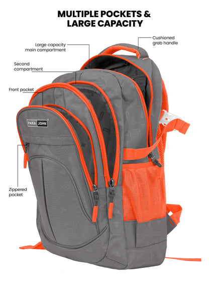 Para John  20/22-Inch School Backpack – Durable Multi-Compartment Polyester Bag