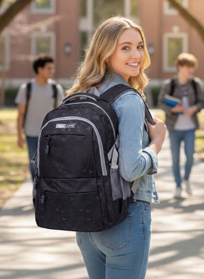 Para John PJSB6044 20-Inch School Backpack – Multi-Compartment Polyester Bag