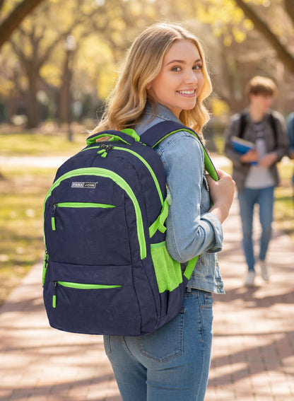 Para John PJSB6044 20-Inch School Backpack – Multi-Compartment Polyester Bag