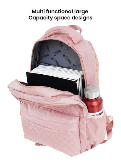 Para john LumiPack 18 inches Quilted School Backpack – 28L Capacity, Stylish & Durable with Multiple Compartments  PARAJOHN UAE