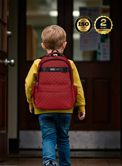 Para john LumiPack 18 inches Quilted School Backpack – 28L Capacity, Stylish & Durable with Multiple Compartments  PARAJOHN UAE