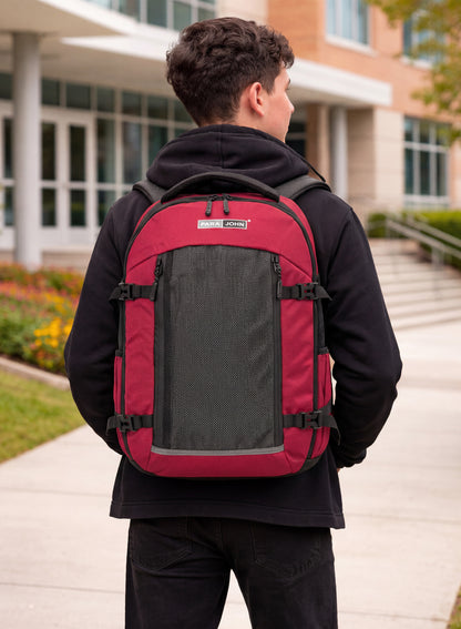 Para John PJSB6095 18-Inch Waterproof School Backpack with Laptop Compartment