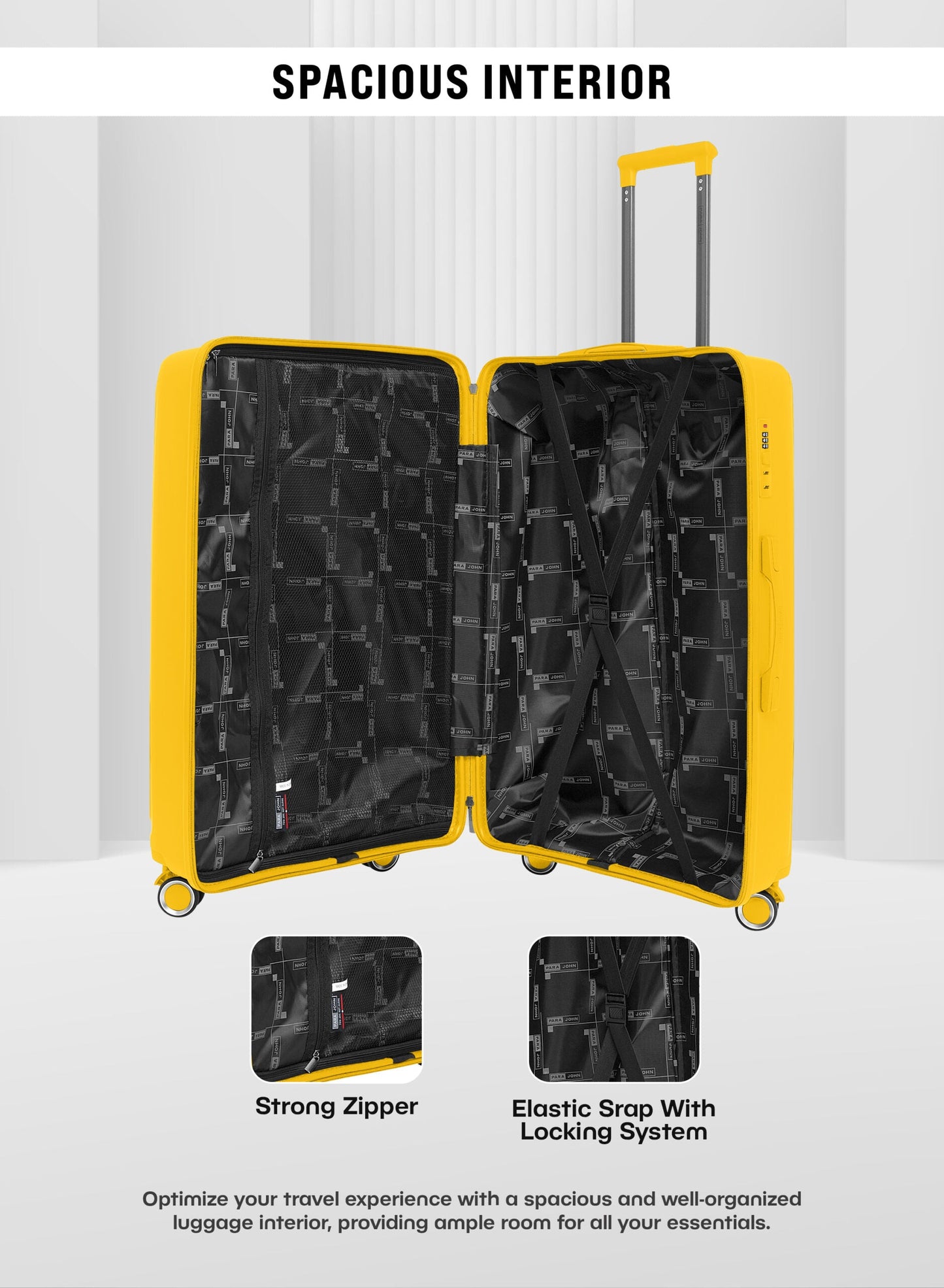 Frizzy 3-Piece PP Hardside Spinner Luggage Trolley Set