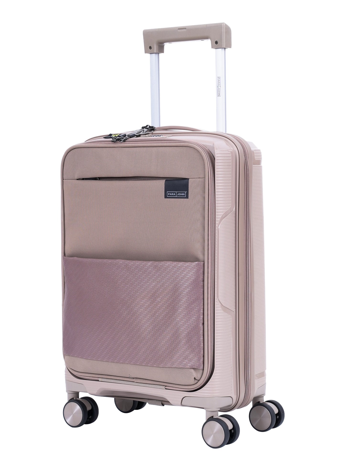 Parajohn  20-Inch Front-Open Cabin Luggage with Laptop Compartment, 8 Wheels & 3-Dial Lock