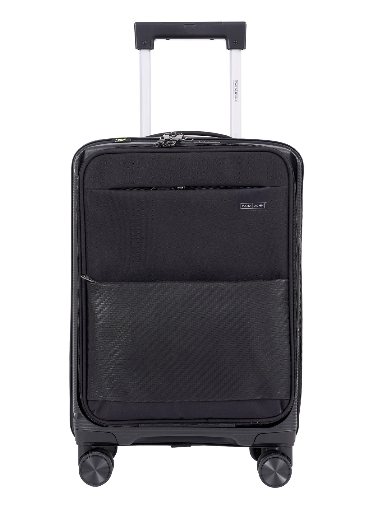 Parajohn  20-Inch Front-Open Cabin Luggage with Laptop Compartment, 8 Wheels & 3-Dial Lock