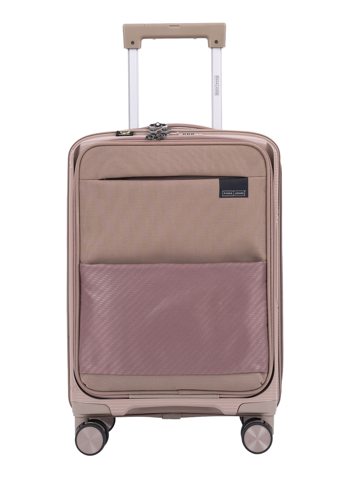 Parajohn  20-Inch Front-Open Cabin Luggage with Laptop Compartment, 8 Wheels & 3-Dial Lock