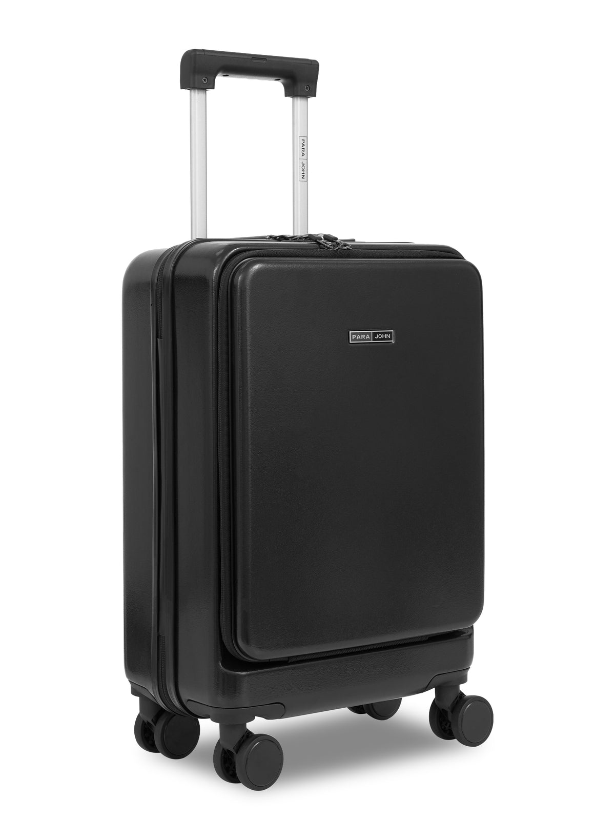 Parajohn  20-Inch ABS Cabin Luggage with Cup Holder & Mobile Holder, 8-Wheel 360° Spinner Trolley Suitcase, Lightweight Hard Shell Travel Luggage