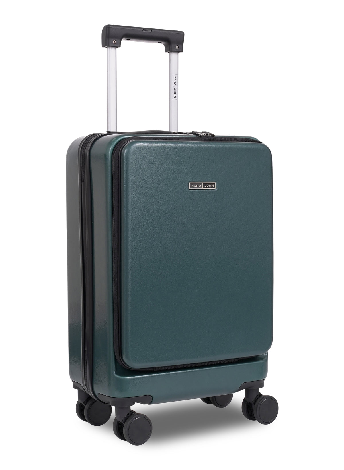 Parajohn  20-Inch ABS Cabin Luggage with Cup Holder & Mobile Holder, 8-Wheel 360° Spinner Trolley Suitcase, Lightweight Hard Shell Travel Luggage
