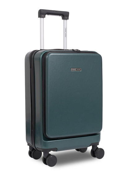Parajohn  20-Inch ABS Cabin Luggage with Cup Holder & Mobile Holder, 8-Wheel 360° Spinner Trolley Suitcase, Lightweight Hard Shell Travel Luggage