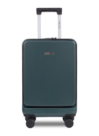 Parajohn  20-Inch ABS Cabin Luggage with Cup Holder & Mobile Holder, 8-Wheel 360° Spinner Trolley Suitcase, Lightweight Hard Shell Travel Luggage