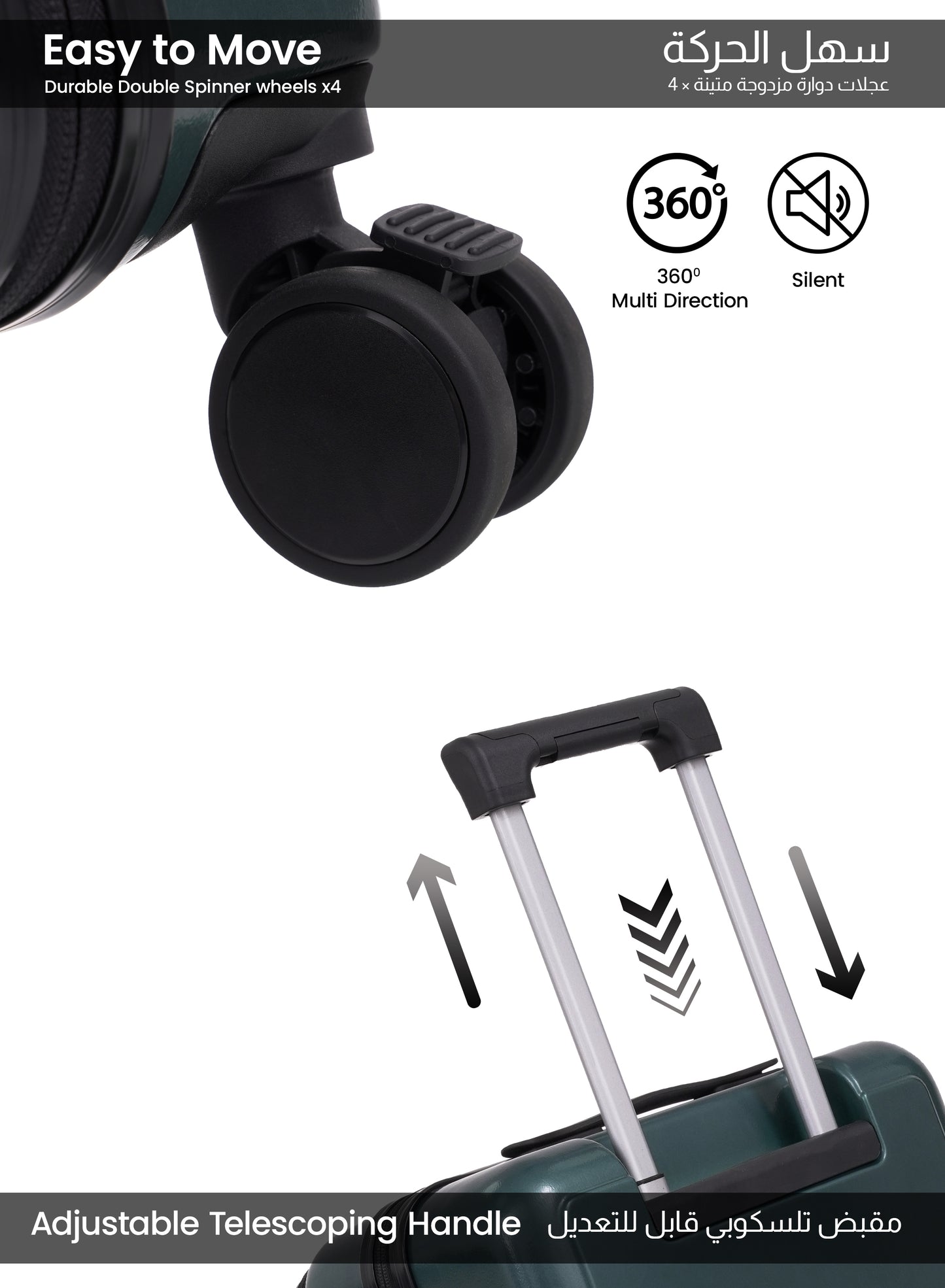 Parajohn Front Open Cabin Size 20 inches luggage with Premium ABS Material- 55 cms carrying 10kg|8 Wheels Hard Sided Trolley (Copy)