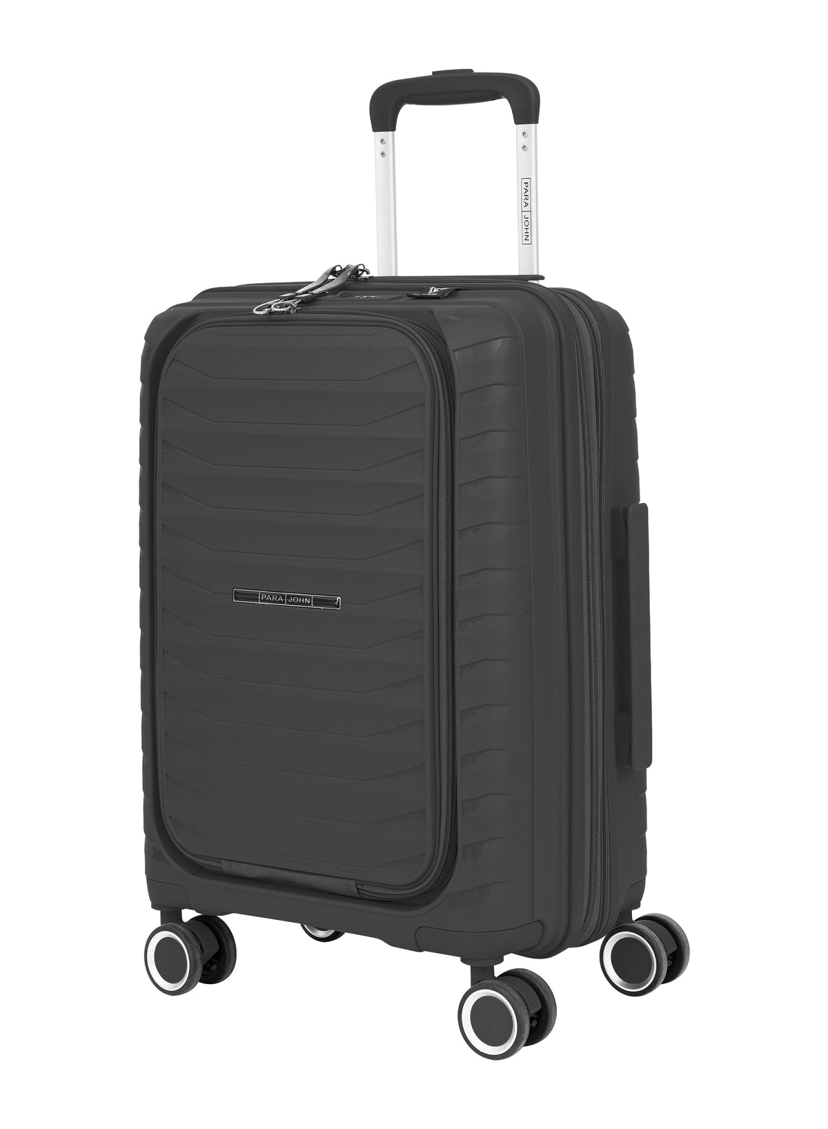 Parajohn AEROFLEX 20-Inch PP Hardshell Cabin Luggage | Lightweight 8-Wheel 360° Spinner Trolley Suitcase | Front-Open Travel Carry-On .